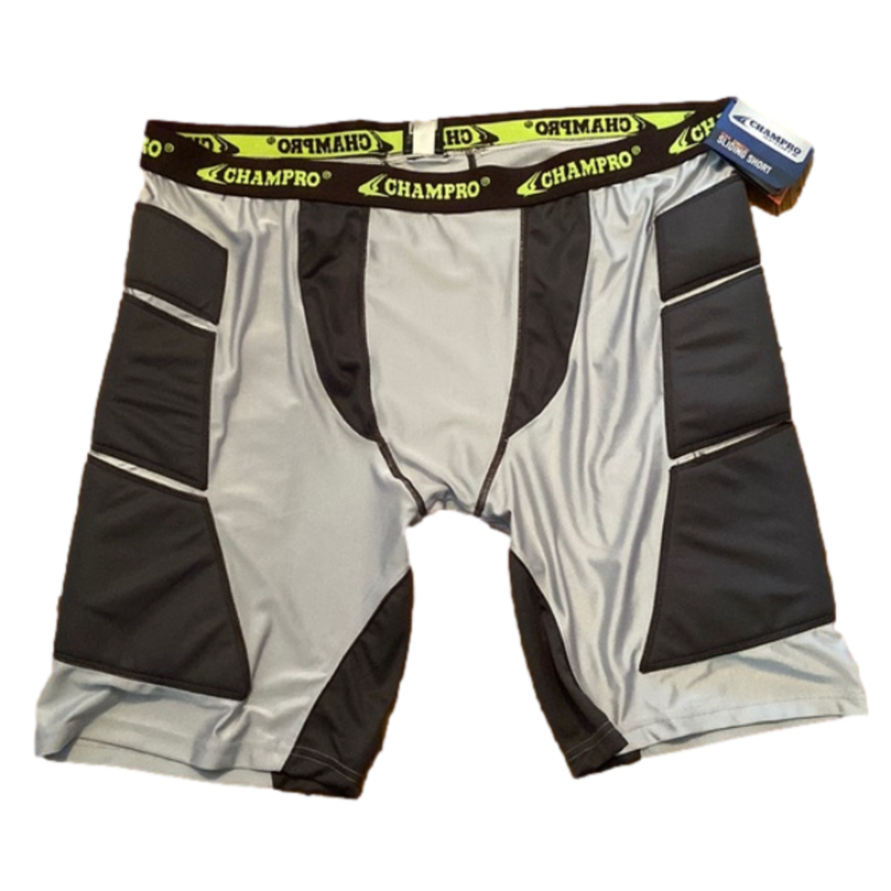 NWT Champro On Deck Sliding Shorts Gray Adult 2X